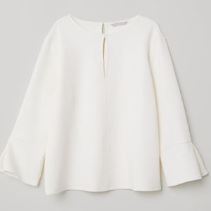 H&M ivory 3/4 sleeves shirt blouse